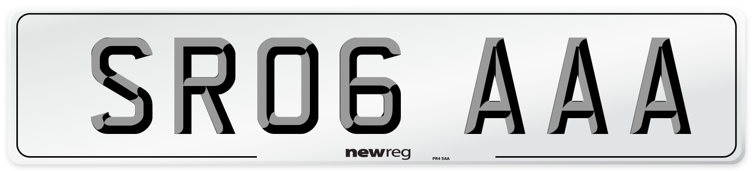 SR06 AAA Number Plate from New Reg